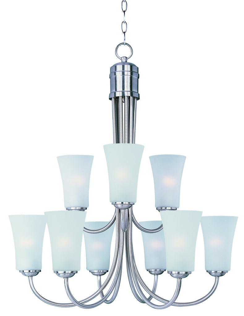 Logan 9-Light Chandelier Satin Nickel - C157-10046FTSN