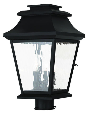 Livex Hathaway 3 Light Black Outdoor Post Lantern - C185-20238-04