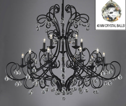Bellora Crystal Wrought Iron Chandelier Lighting Empress Crystal ... - A7-2160/15