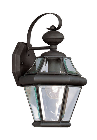 Livex Georgetown 1 Light Black Outdoor Wall Lantern - C185-2161-04