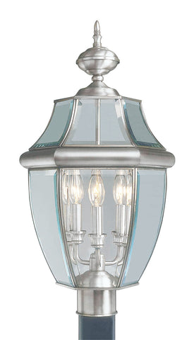 Livex Monterey 3 Light BN Outdoor Post Lantern - C185-2354-91