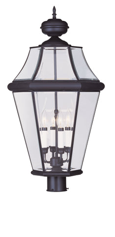 Livex Georgetown 4 Light Bronze Outdoor Post Lantern - C185-2368-07