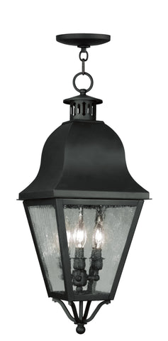 Livex Amwell 3 Light Black Outdoor Chain Lantern  - C185-2557-04