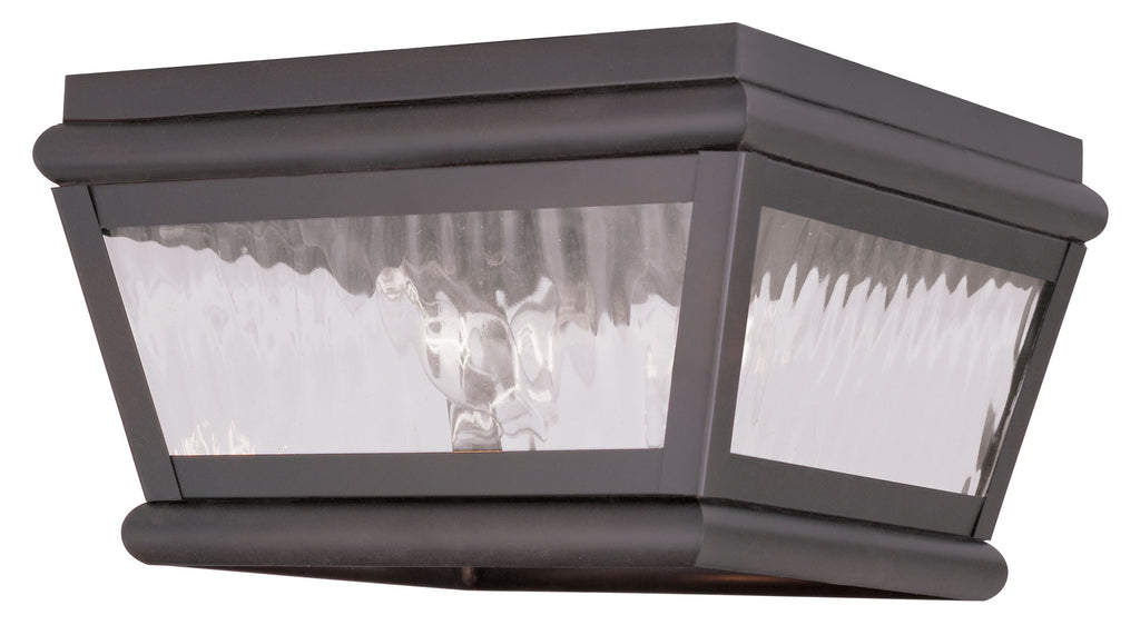 Livex Exeter 2 Light Bronze Outdoor Ceiling Mount - C185-2611-07