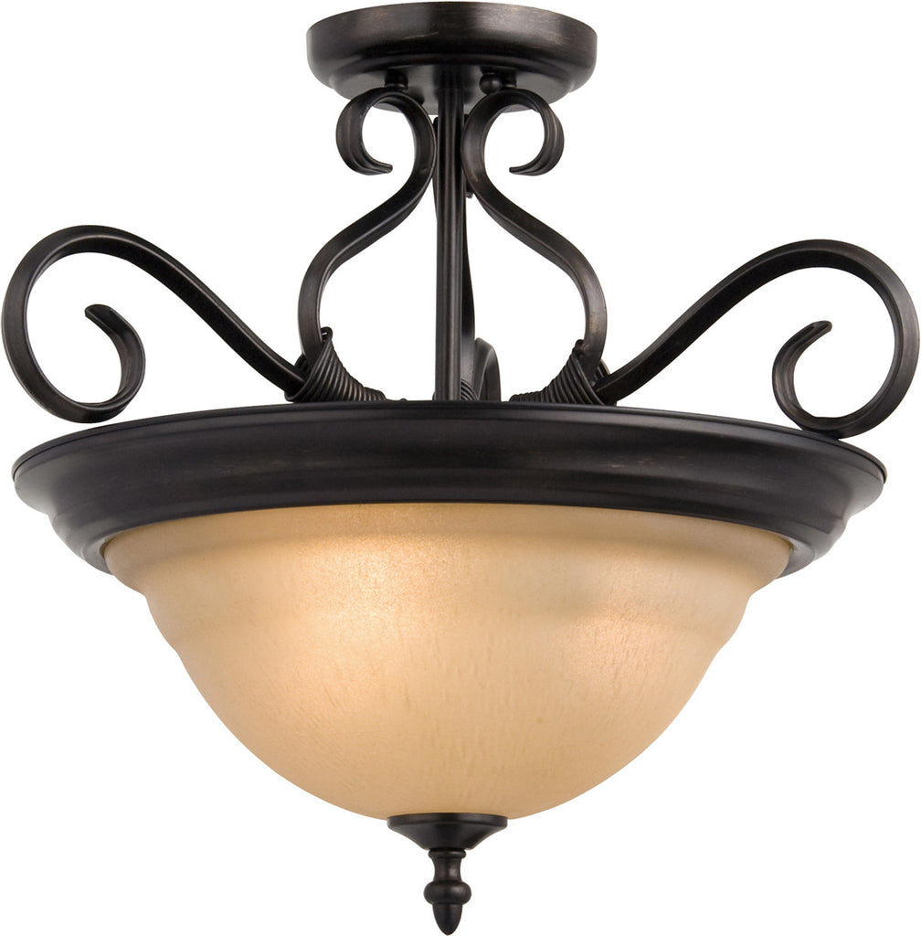 Pacific 3-Light Semi-Flush Mount Kentucky Bronze - C157-2652WSKB