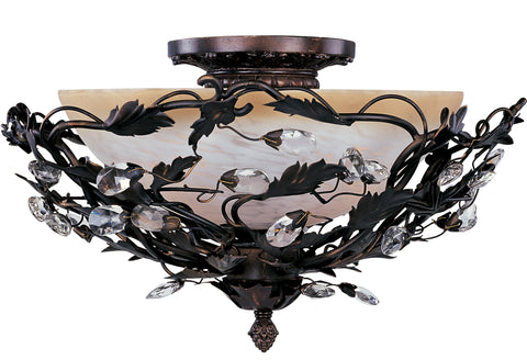 Elegante 3-Light Semi-Flush Mount Oil Rubbed Bronze - C157-2859OI