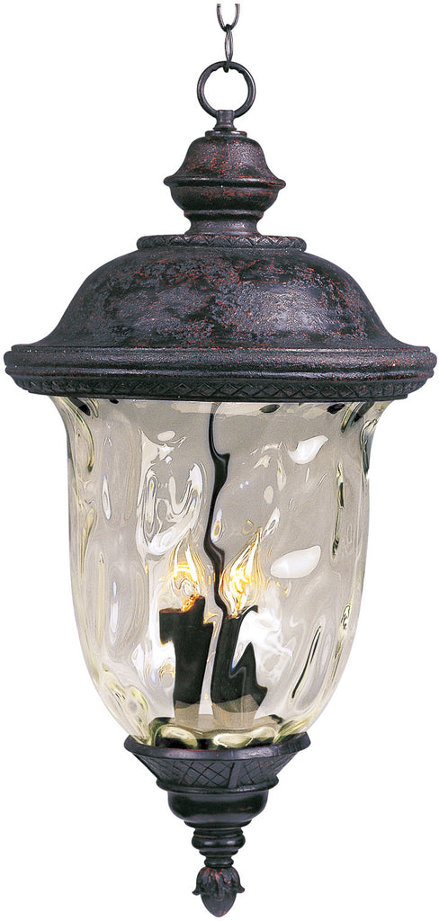 Carriage House DC 3-Light Outdoor Hanging Lantern Oriental Bronze - C157-3428WGOB