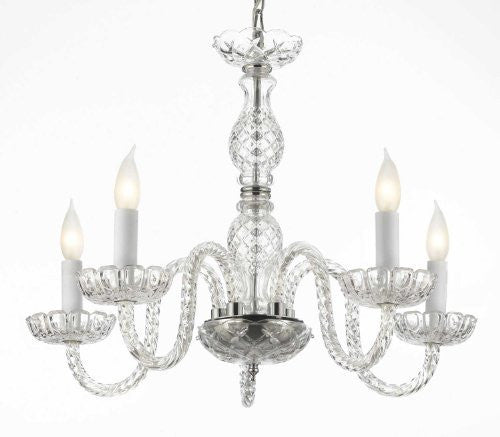 Murano Venetian Style Crystal Chandelier Lighting H 25" W 24" - G46-B11/384/5