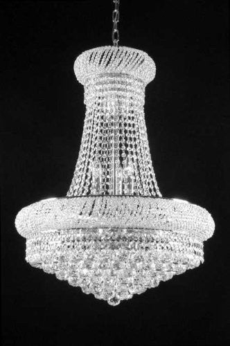 French Empire Crystal Chandelier Lighting H 36" W 28" - Cjd1-Cs/541D28