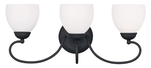 Livex Brookside 3 Light Black Bath Light - C185-4753-04
