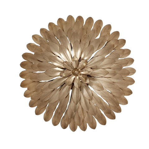 4 Light Antique Gold Floral Sconce - C193-505-GA_WALL