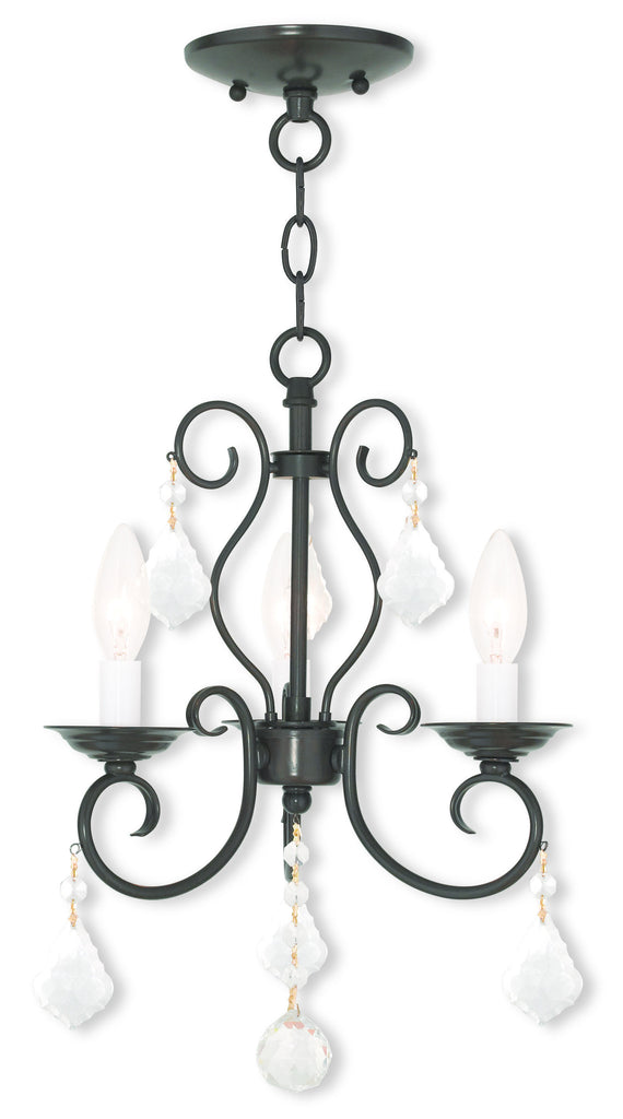 Livex Donatella 3 Light EBZ Mini Chandelier/Flush Mount - C185-50763-92