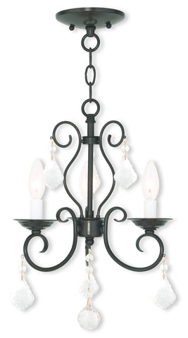 Livex Donatella 3 Light EBZ Mini Chandelier/Flush Mount - C185-50763-92