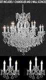 Swarovski 3Pc Lighting Set - Crystal Chandelier And 2 Wall Sconces - 1Ea Cs/1/21510/15+1 2Ea Cs/2813/3Sw A500-