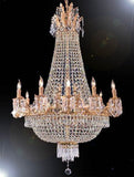 Swarovski Crystal Trimmed Chandelier French Empire Crystal Chandelier H32" X W25" - A93-1280/8+4Sw