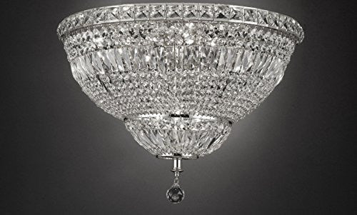 Flush Basket French Empire Crystal Chandelier Lighting H22" W30" - A93-Flush/Cs/454/14