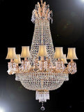 Swarovski Crystal Trimmed Chandelier Empire Crystal Chandelier Lighting With Shades - A93-Whiteshades/1280/8+4 Sw