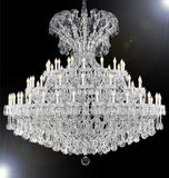 Large Foyer / Entryway Maria Theresa Chandelier Crystals Lighting H82" X W84" - A83-Silver/3103/64+8Sw