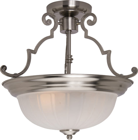 Essentials 2-Light Semi-Flush Mount Satin Nickel - C157-5833FTSN