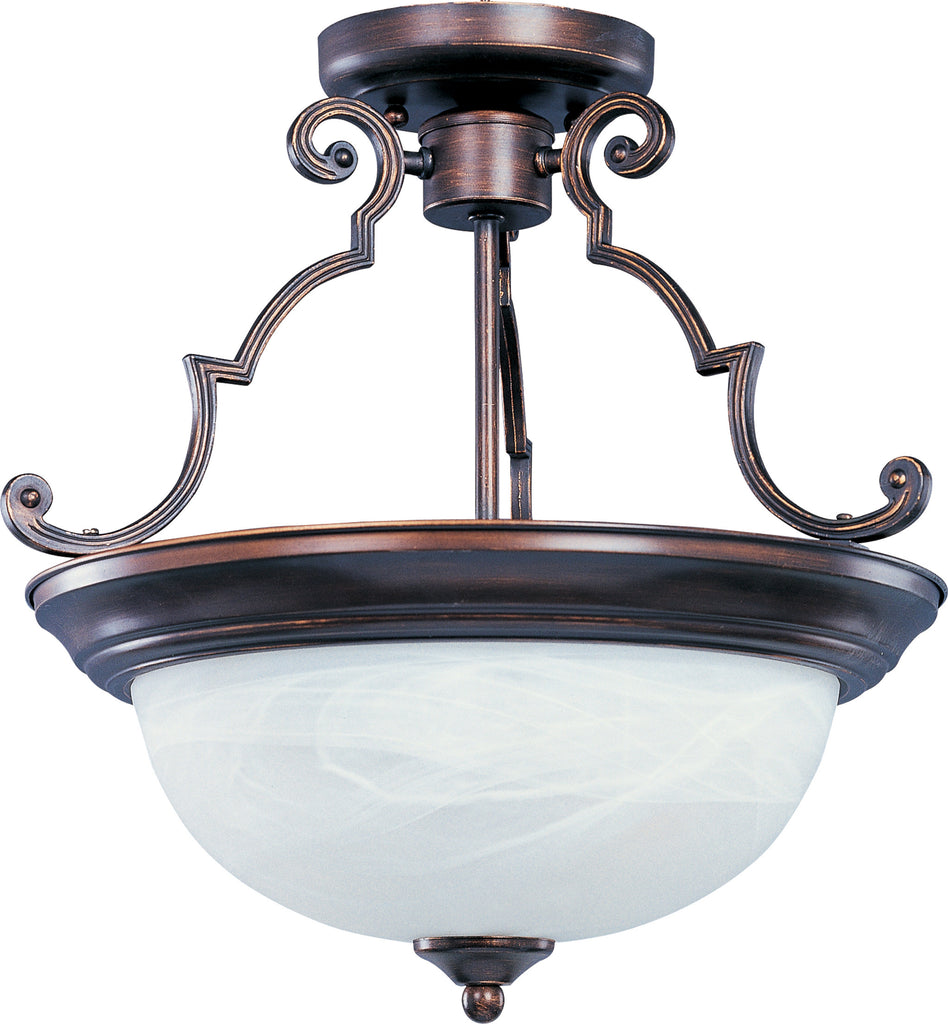 Essentials 2-Light Semi-Flush Mount Oil Rubbed Bronze - C157-5843MROI