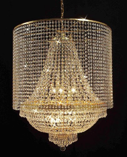 Empire Crystal Chandelier Empress Crystal (Tm) Lighting With Crystal Shade - F93-Gold/C1/870/9