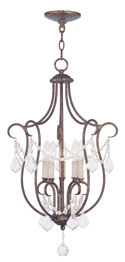 Livex Chesterfield 5 Light Venetian Golden Bronze Foyer - C185-6436-71