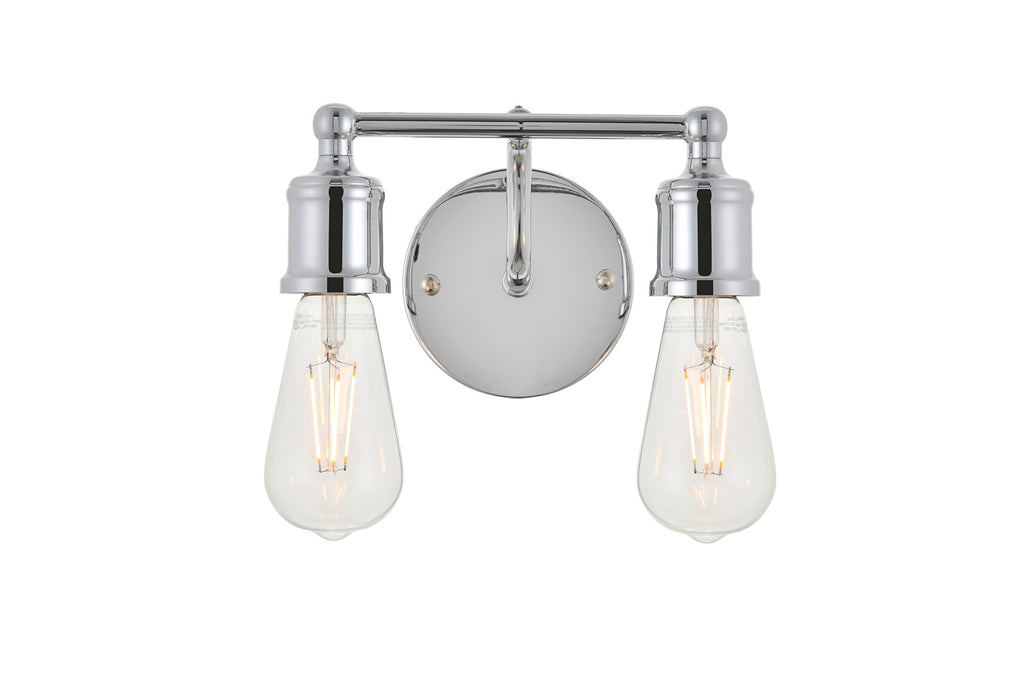 ZC121-LD4028W9C - Living District: Serif 2 light chrome Wall Sconce