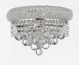 Set of 3-1 Flush Empire Crystal Chandelier Chandeliers Lighting 12X24 and 2 Empire Empress Crystal (Tm) Wall Sconce Lighting W 12" H 6" - CS/FLUSH/542/15 + C121-1800W12C A500-