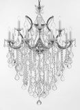 Maria Theresa Chandelier Lights Fixture Pendant Ceiling Lamp Dressed HT 40" WD 28" - Good for Dining Room, Foyer, Entryway, Living Room and More! - A500-B12/CS/21532/12+1