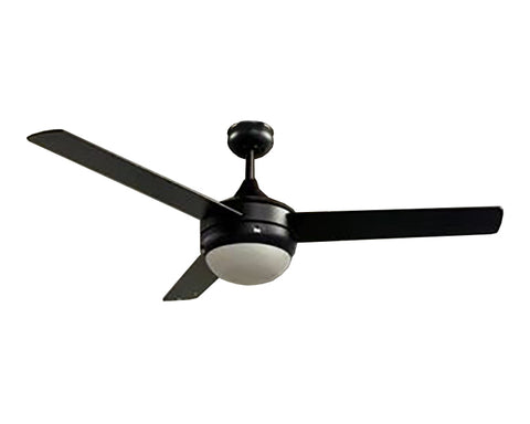 Indoor/Outdoor 52" Ceiling Fan - 3 Blade LED Ceiling Fan with Light Kit Included - G7-8005-BK