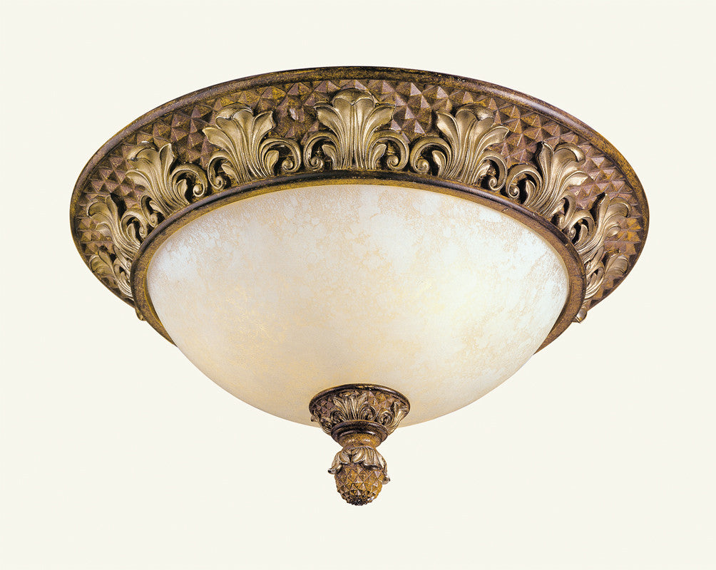 Livex Savannah 3 Light Venetian Patina Ceiling Mount - C185-8458-57