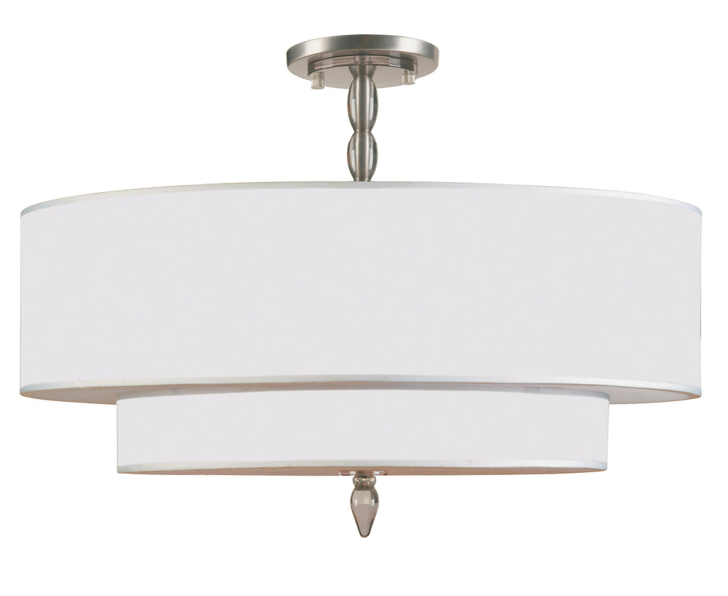 5 Light Satin Nickel Transitional  Modern Ceiling Mount - C193-9507-SN_CEILING