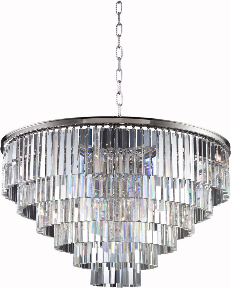 C121-1201D44PN/RC By Elegant Lighting - Sydney Collection Polished nickel Finish 33 Lights Pendant lamp
