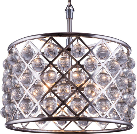 C121-1204D20PN/RC By Elegant Lighting - Madison Collection Polished nickel Finish 6 Lights Pendant lamp