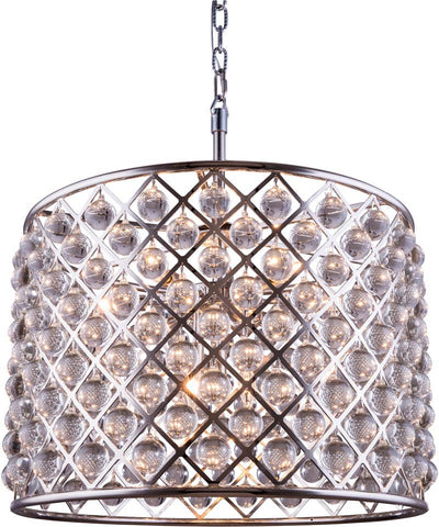 C121-1204D27PN/RC By Elegant Lighting - Madison Collection Polished nickel Finish 8 Lights Pendant lamp