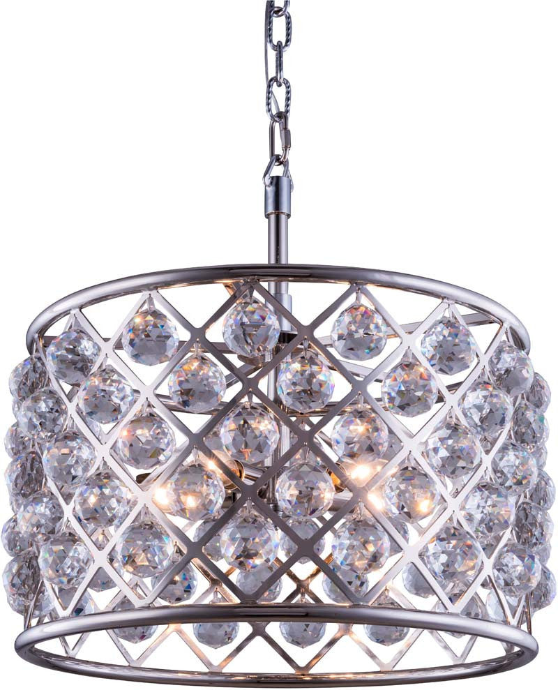 C121-1206D20PN/RC By Elegant Lighting - Madison Collection Polished nickel Finish 6 Lights Pendant lamp
