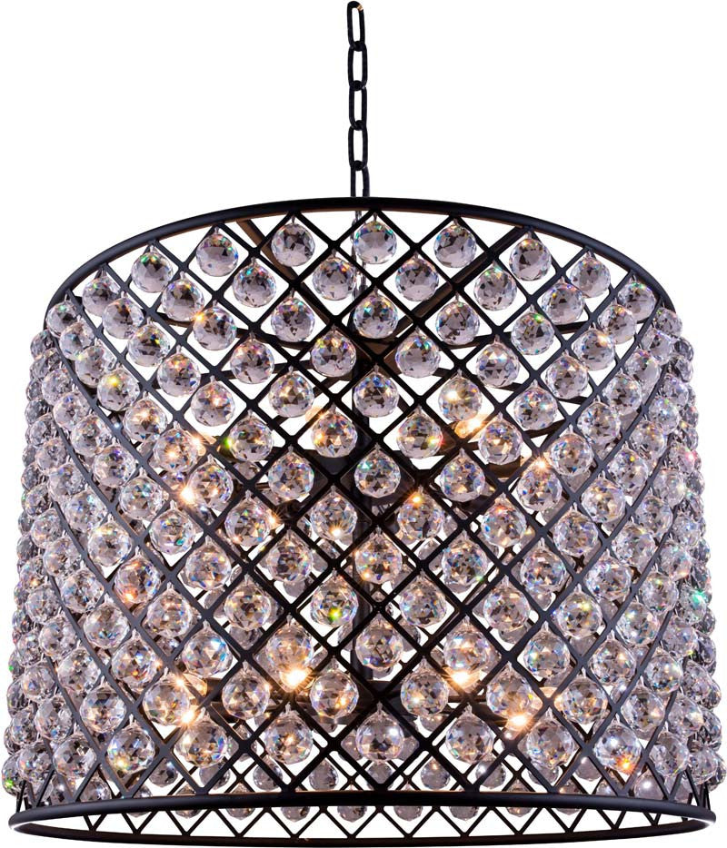 ZC121-1206D35MB-GT/RC By Regency Lighting - Madison Collection Mocha Brown Finish 12 Lights Pendant Lamp