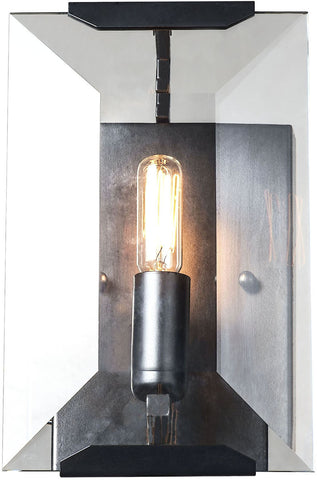 C121-1212W6FB By Elegant Lighting - Monaco Collection Flat Black (Matte) Finish 1 Light Wall Sconce