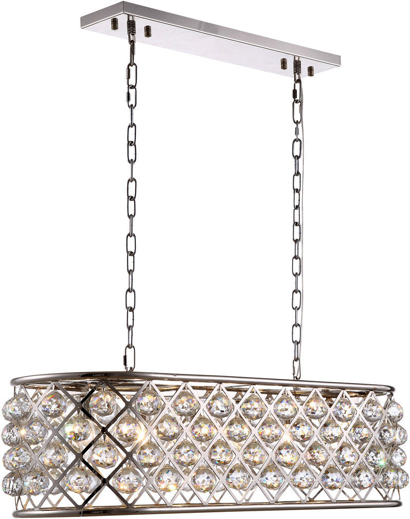 C121-1216G40PN/RC By Elegant Lighting - Madison Collection Polished Nickel Finish 6 Lights Pendant Lamp