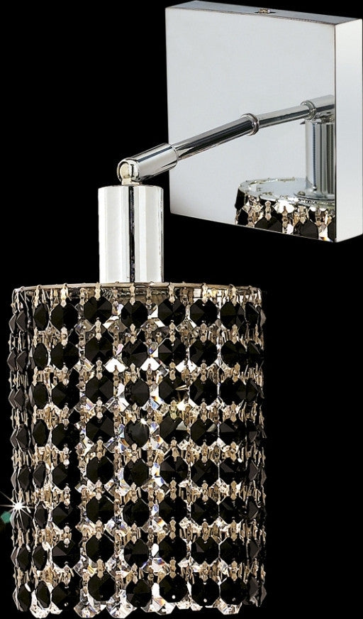 C121-1281W-S-R-JT/RC By Elegant Lighting Mini Collection 1 Lights Wall Sconce Chrome Finish