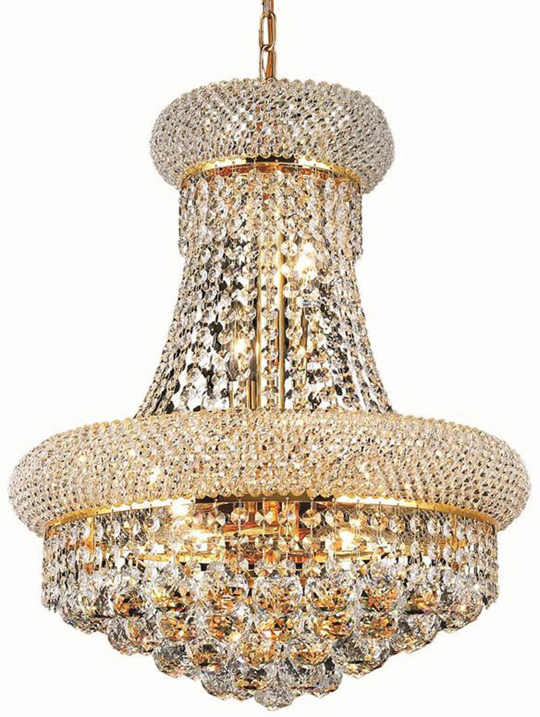 ZC121-V1800D16G/EC By Elegant Lighting - Primo Collection Gold Finish 8 Lights Dining Room