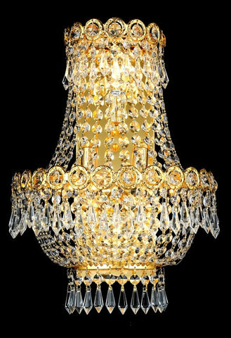 ZC121-V1900W12SG/EC By Elegant Lighting Century Collection 3 Light Chandeliers Gold Finish