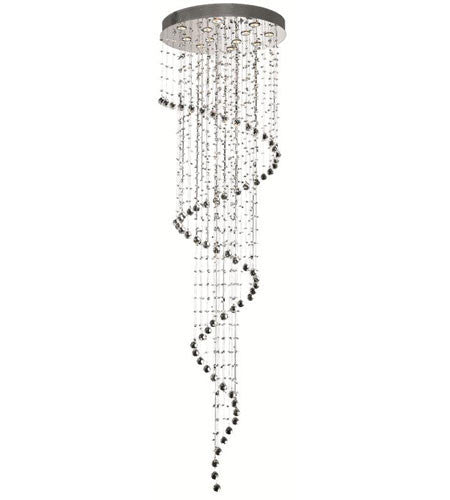 C121-2024G28C(LED)/RC By Elegant Lighting Galaxy Collection 12 Light Foyer/Hallway Chrome Finish