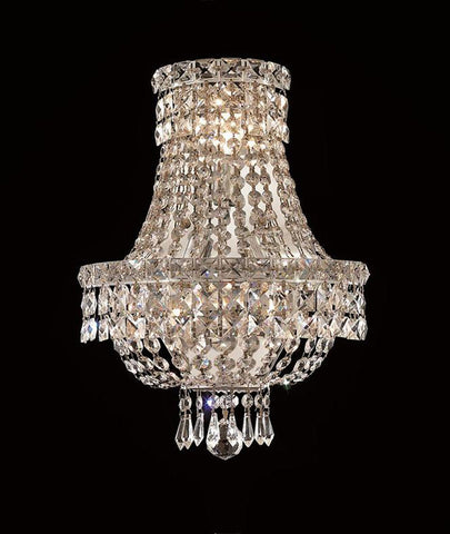 ZC121-V2528W12C/EC By Elegant Lighting - Tranquil Collection Chrome Finish 3 Lights Wall Sconce