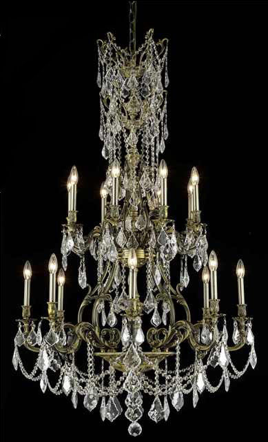 ZC121-9616G37AB/EC By Regency Lighting Monarch Collection 16 Light Chandeliers Antique Bronze Finish