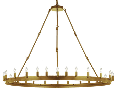 Wrought Iron Vintage Barn Metal Castile One Tier Chandelier Industrial Loft Rustic Lighting - G7-CG/3428/30