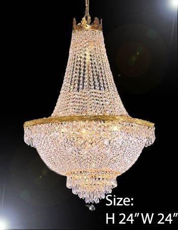 Chandelier Lighting With Swarovski Crystal H24" X W24" - Go-A93/C3/870/9Sw