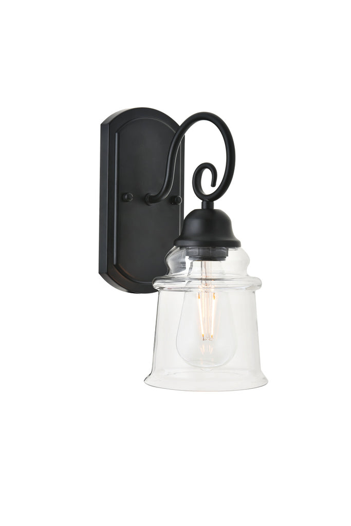 ZC121-LD4007W5BK - Living District: spire 1 light Black Wall Sconce