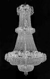 Swarovski Crystal Trimmed Chandelier French Empire Crystal Chandelier Lighting H 50" W30" - Perfect For An Entryway Or Foyer - A93-CS/928/21SW