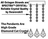 Swarovski Crystal Trimmed Chandelier Wrought Iron Crystal Chandelier H19" X W20". Swag Plug In-Chandelier W/ 14' Feet Of Hanging Chain And Wire - A83-B16/3030/6 Sw